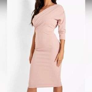One Sleeve Bodycon Midi Dress